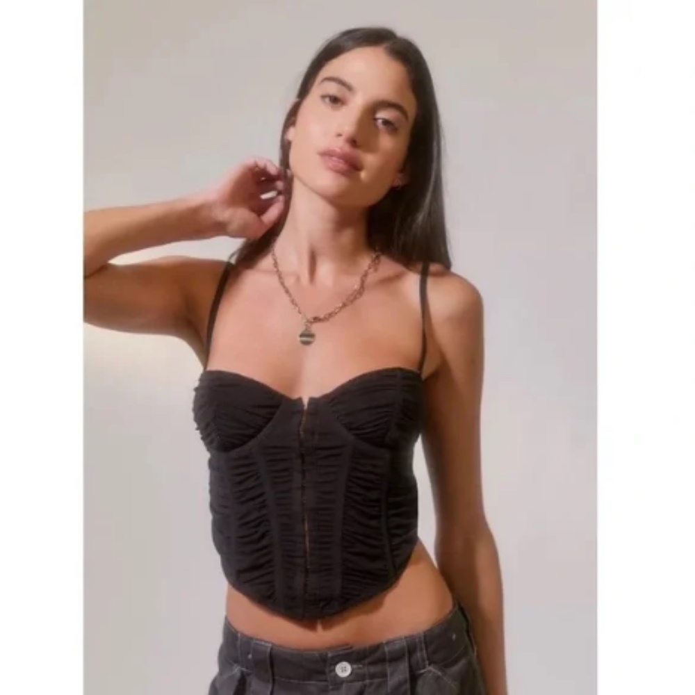 NWT Black UO Out From Under Marie Ruched Modern Love Corset